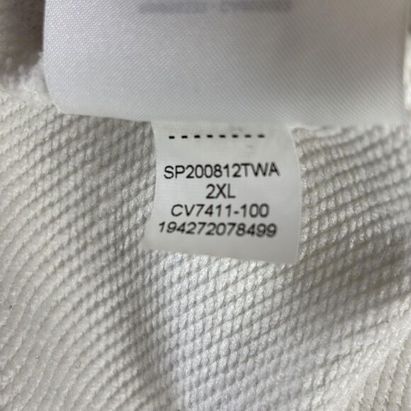 Jordan Hoodie Mens 2XL White Black Jumpman Classics Nike Air Pullover CV7411-100 - Picture 12 of 13